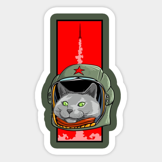 Russian Blue Space Program Sticker by Echo9Studio